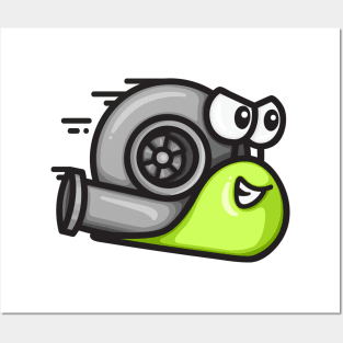 Turbo Snail - Lime Green Posters and Art